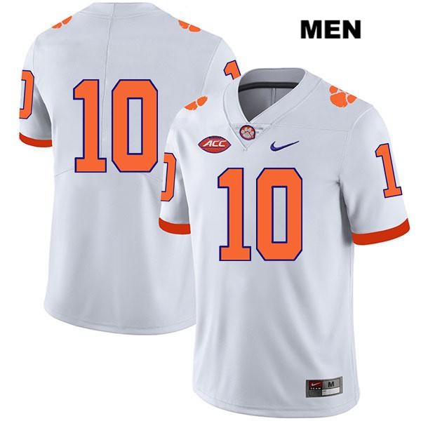 Men's Clemson Tigers #10 Baylon Spector Stitched White Legend Authentic Nike No Name NCAA College Football Jersey KDA0346SA